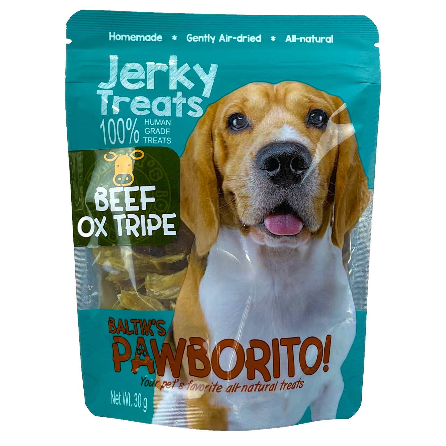 Baltik's Pawborito! Beef Ox Tripe Jerky treats for Dogs