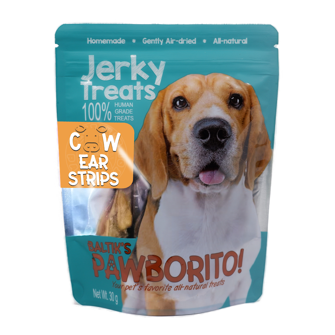 Baltik's Pawborito! Cow Ear Strips Jerky Treats for Dogs