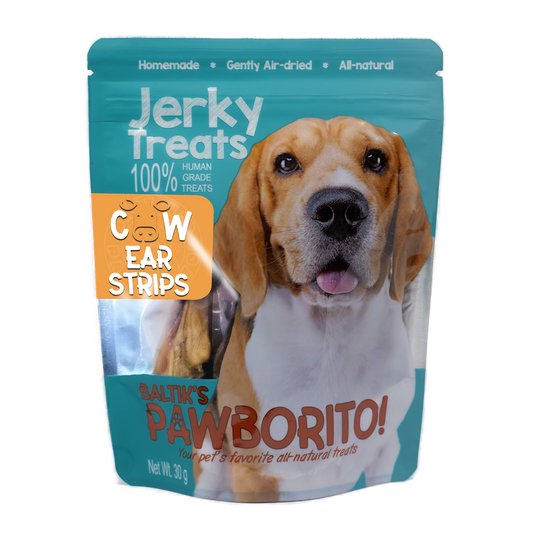 Baltik's Pawborito! Cow Ear Strips Jerky Treats for Dogs