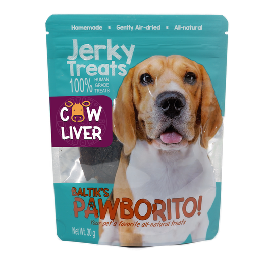 Baltik's Pawborito! Cow Liver Jerky Treats for Dogs
