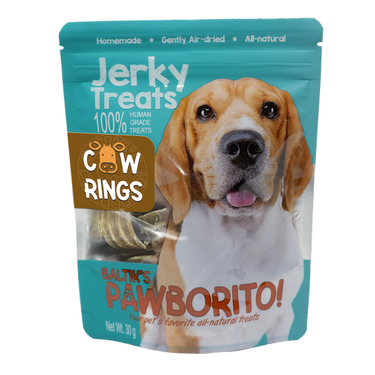 Baltik's Pawborito! Beef Trachea Rings Jerky Treats for Dogs