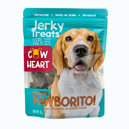 Baltik's Pawborito! Cow Heart Jerky Treats for Dogs