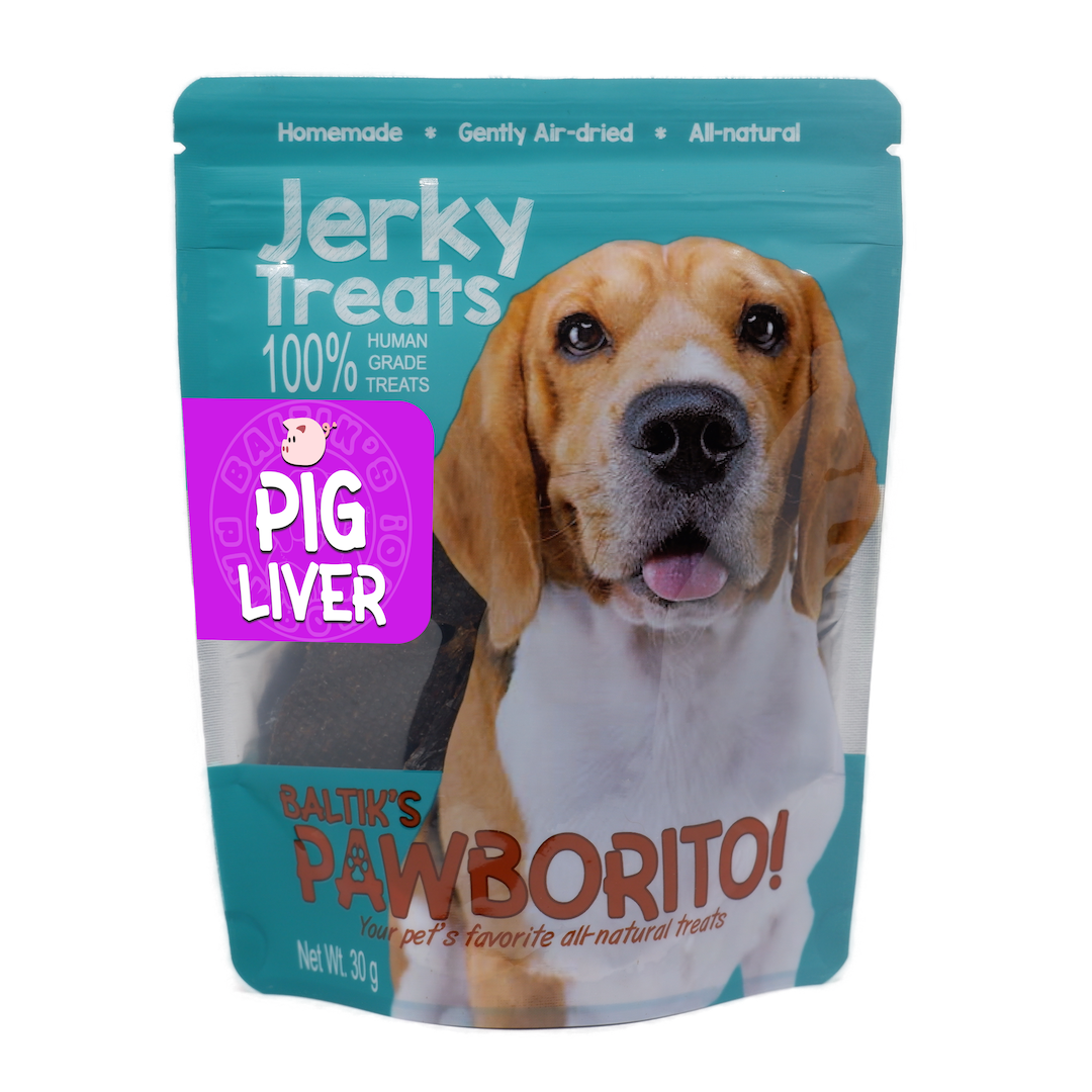 Baltik's Pawborito! Pig Liver Jerky Treats for Dogs