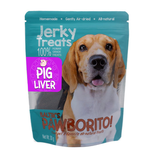 Baltik's Pawborito! Pig Liver Jerky Treats for Dogs